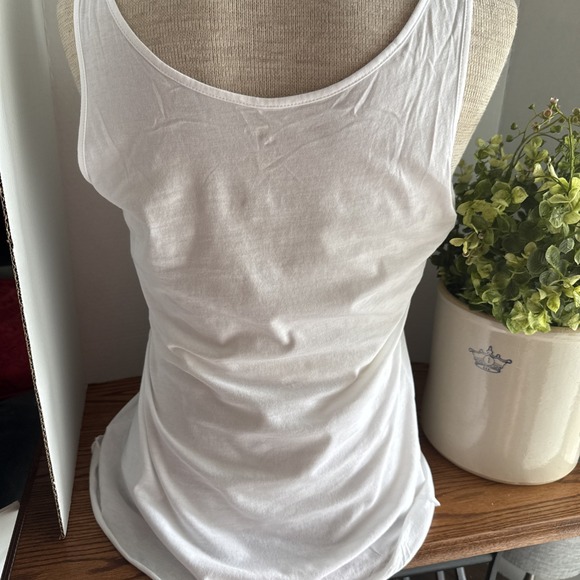 J Jill Pure Jill White Tank Top Stretch Active Pima Cotton Women's Size S C1 - Picture 2 of 3